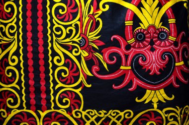 Endonezya batik kumaş detaylı desenleri