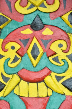 Borneo geleneksel kabile oymalar süsler