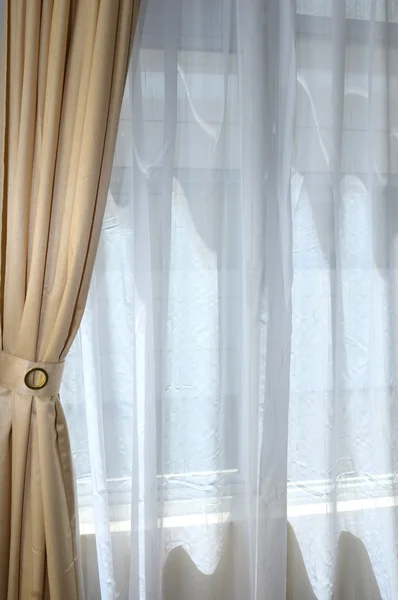 Silk curtain on the windows — Stock Photo, Image