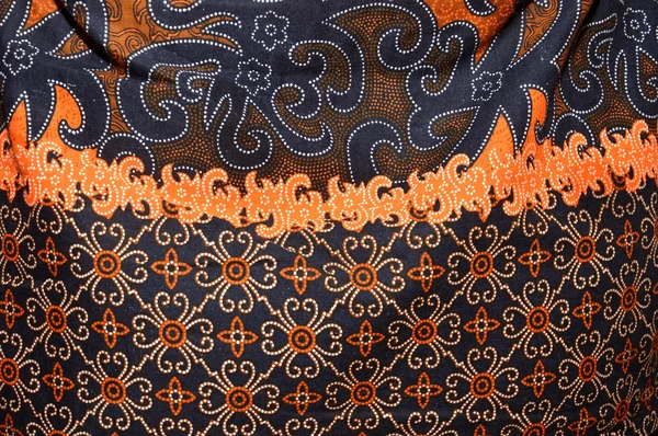 Detaljerade mönster av Indonesien batik tyg — Stockfoto