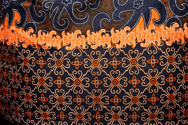 Detaljerade mönster av Indonesien batik tyg — Stockfoto