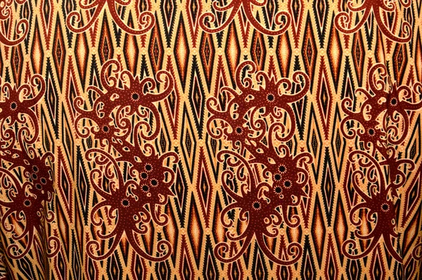Detaljerade mönster av Indonesien batik tyg — Stockfoto