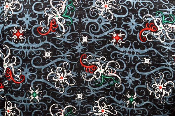 Endonezya batik kumaş detaylı desenleri — Stok fotoğraf