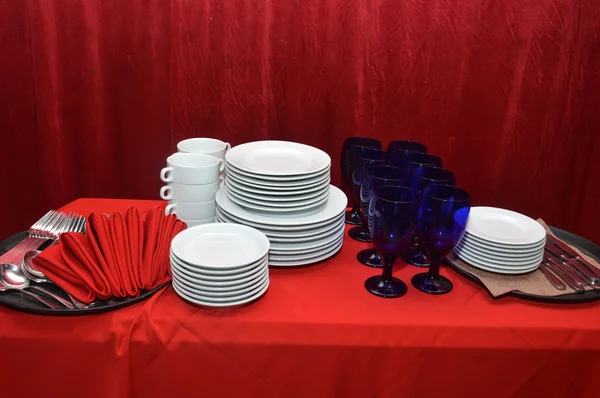 Maneira de mesa em um restaurante de luxo — Fotografia de Stock