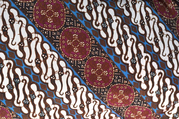 Padrões detalhados de pano batik Indonésia — Fotografia de Stock