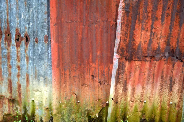 Eski çinko duvar arkaplanı — Stok fotoğraf