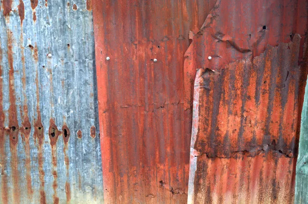 Eski çinko duvar arkaplanı — Stok fotoğraf