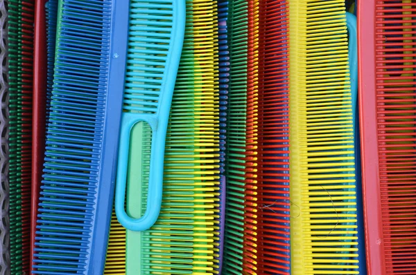 Pattern on colorful comb background — Stock Photo, Image