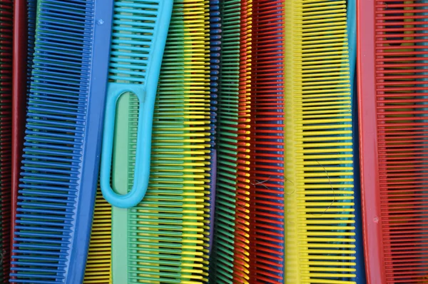 Pattern on colorful comb background — Stock Photo, Image