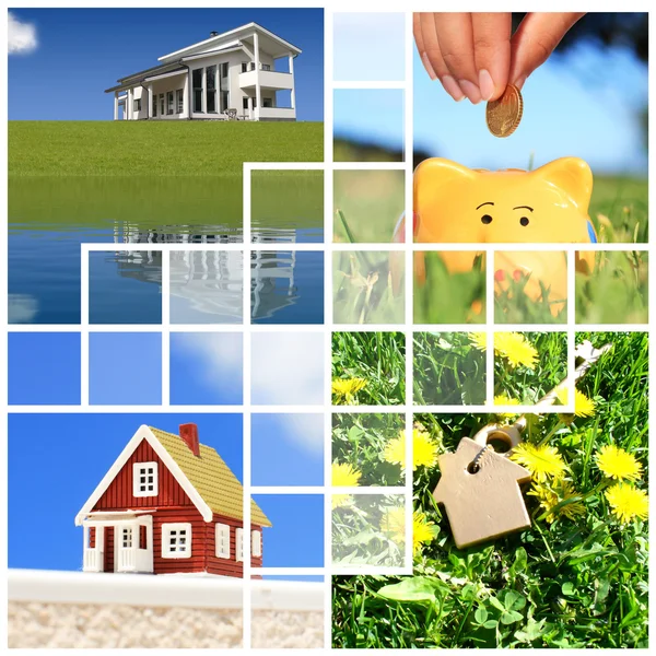 Buying home collage — Stock Photo, Image