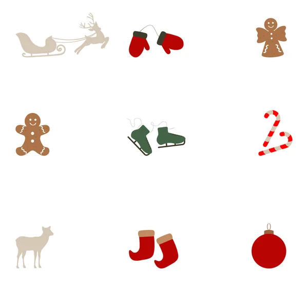 Рождественские иконы — стоковый вектор