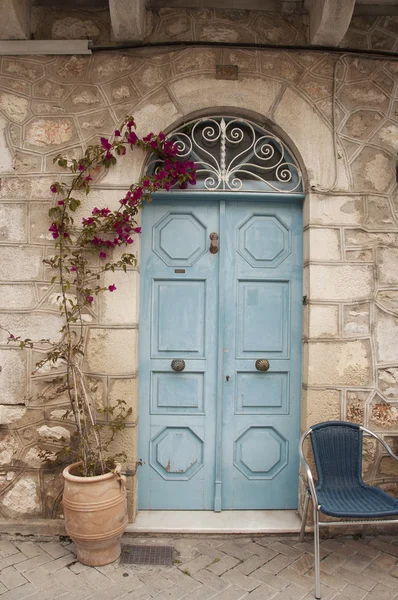 Lefkada lovely door — Stock Photo, Image