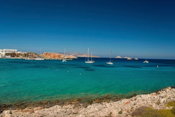 Karavostasis Town Folegandros Island Greece 2019 Vista Sobre Karavostasis Town — Fotografia de Stock