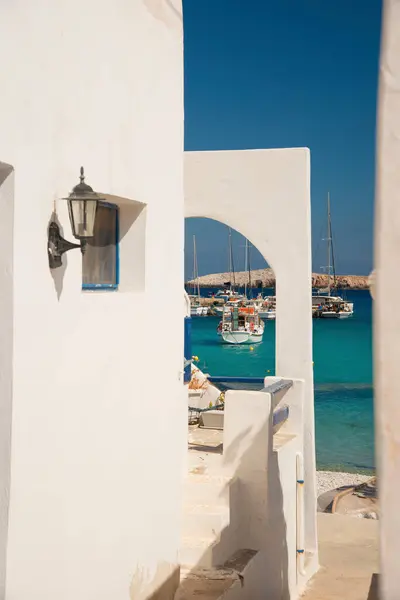 Karavostase Stad Folegandros Eiland Griekenland 2019 Detail Van Karavostasis Stad — Stockfoto