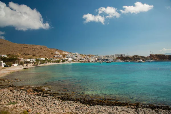 Karavostase Stad Folegandros Eiland Griekenland 2019 Uitzicht Karavostasis Stad Het — Stockfoto