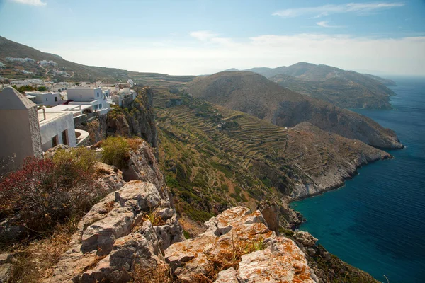 Θέα Από Τον Γκρεμό Της Φολέγανδρου — Φωτογραφία Αρχείου