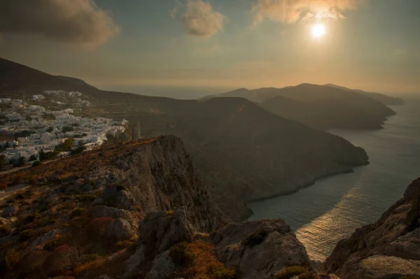 Vista Sobre Acantilado Folegandros Isla Folegandros Grecia —  Fotos de Stock