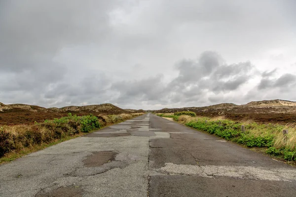 Verlaten Weg Door Duinen — Stockfoto