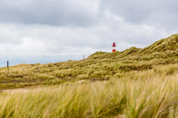 Φάρος Στους Αμμόλοφους Του Sylt — Φωτογραφία Αρχείου