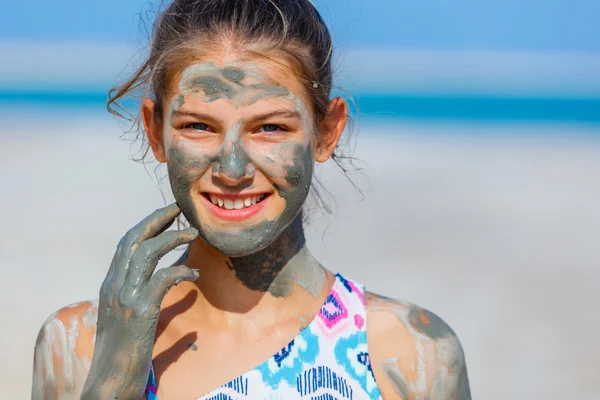 Girl At The Dead Sea, Israel. — Stock Photo, Image