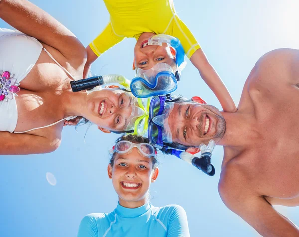 Rodina potápěčů — Stock fotografie