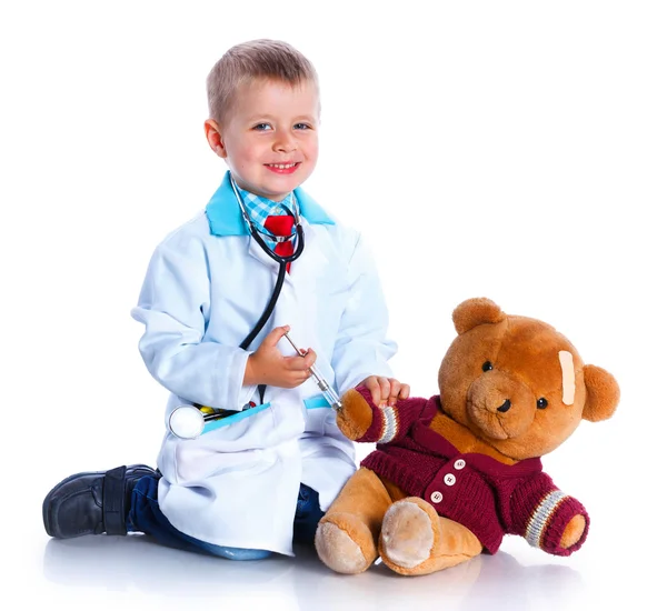 Boy little doctor — Stock Photo, Image