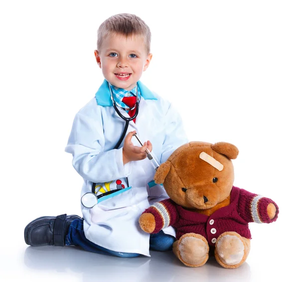 Jongen beetje doctor — Stockfoto