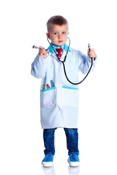 Jongen beetje doctor — Stockfoto