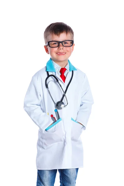 Boy little doctor Stock Picture