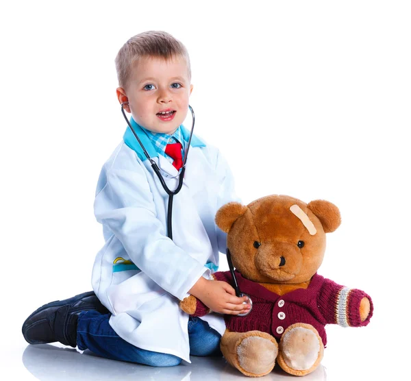 Boy little doctor — Stock Photo, Image