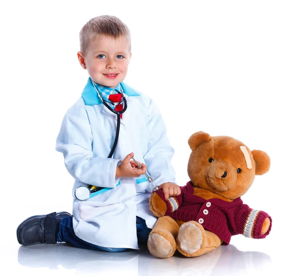 Boy little doctor — Stock Photo, Image