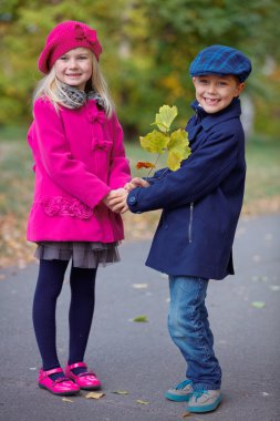 mutlu çocuklar sonbahar Park