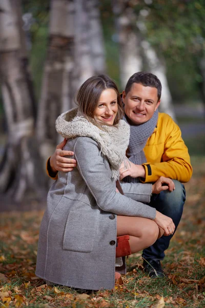 Pregnant woman in the autumn — Stock Photo, Image