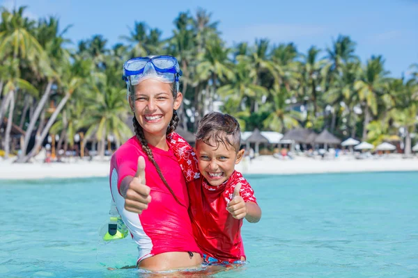 Foto av snorkling barn — Stockfoto