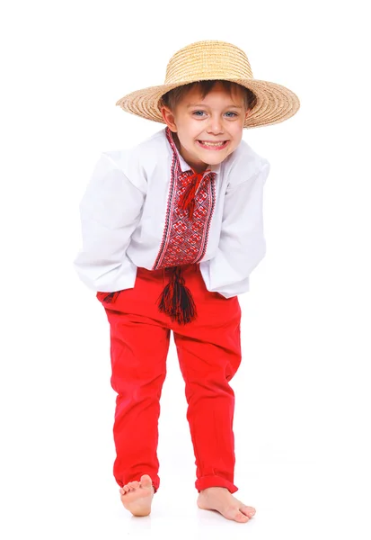Мальчик в национальном украинском костюме — стоковое фото