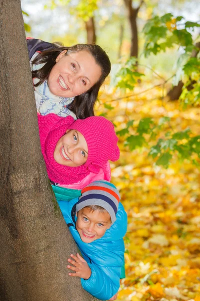 Família relaxante no parque — Fotografia de Stock