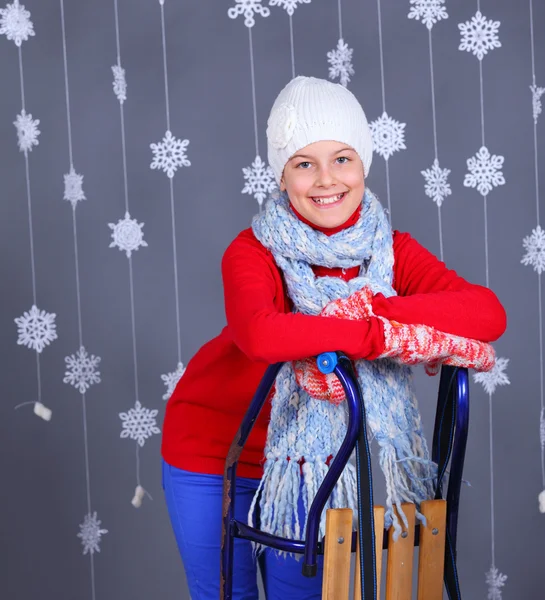 Winter Fashion. Beautiful happy girl. — Stock Photo, Image