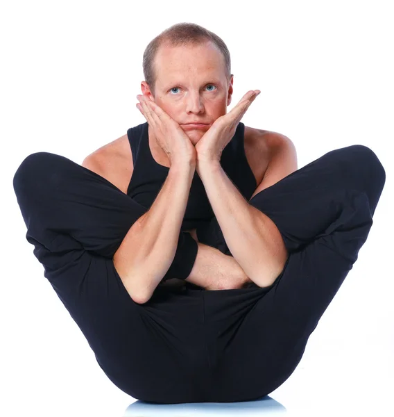 Yoga man — Stockfoto
