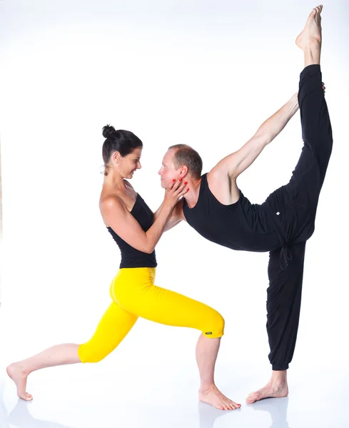 Yoga couple — Stock Photo, Image