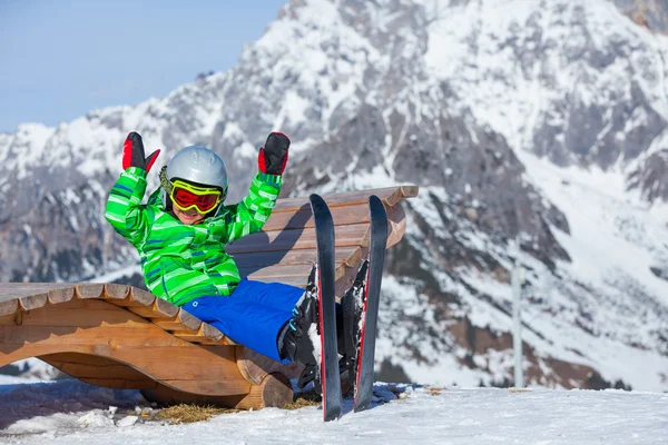 Ski, narciarz, zima — Zdjęcie stockowe