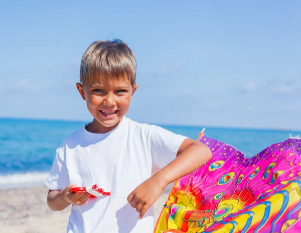Boy with kite. — Stock Photo, Image