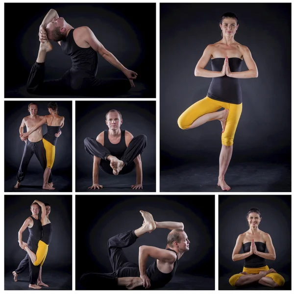 Coppia di yoga — Foto Stock