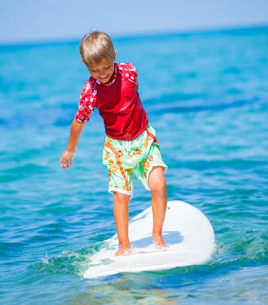 Boy with surf — Stock Photo, Image