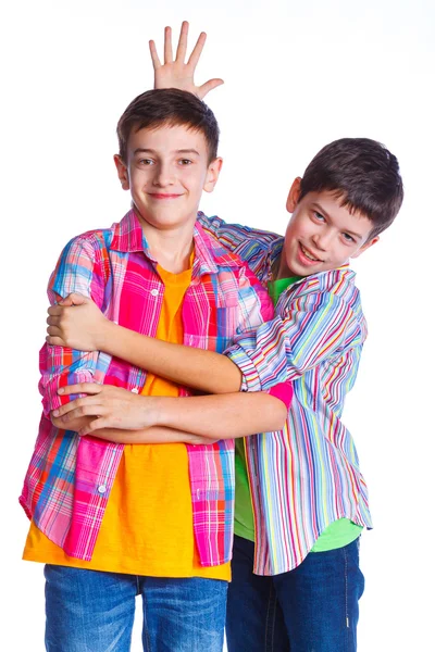 Boys in the studio — Stock Photo, Image