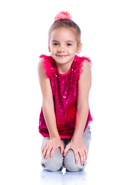 Menina posando em estúdio — Fotografia de Stock