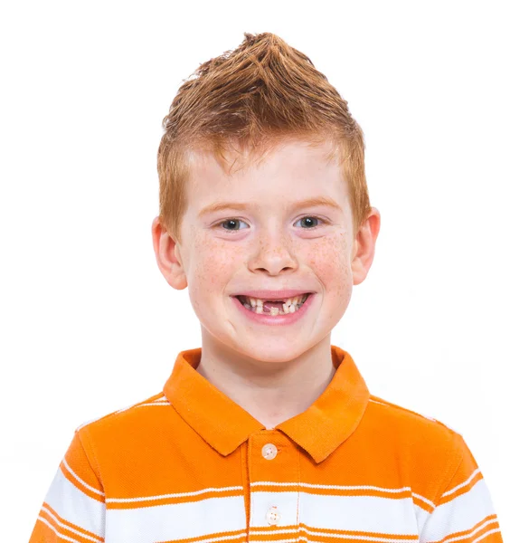 Ginger red hair boy — Stock Photo, Image