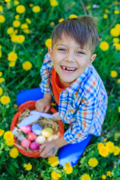 Little boy wearing bunny ears — Stock Photo, Image