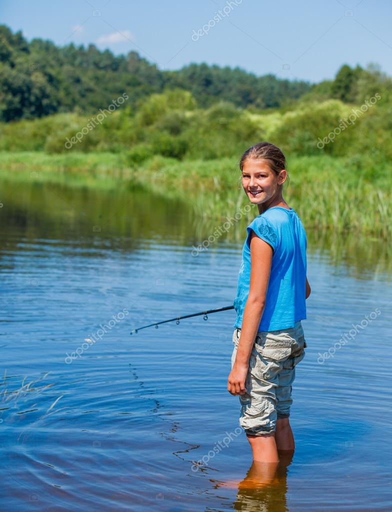 Fishing girl Stock Photo by ©mac_sim 75693935