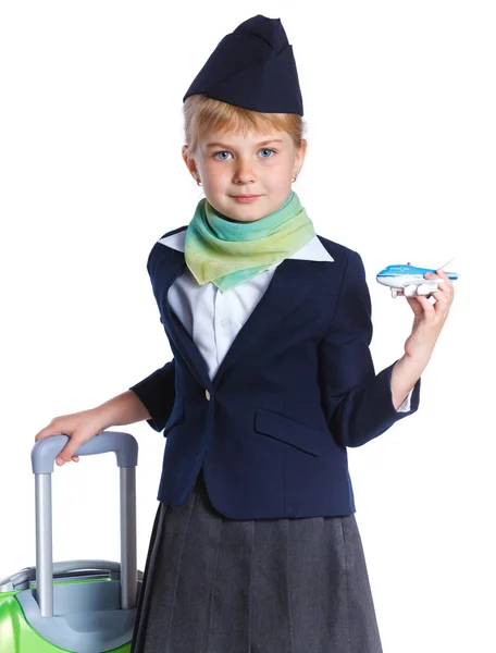 Kleine Stewardess — Stockfoto