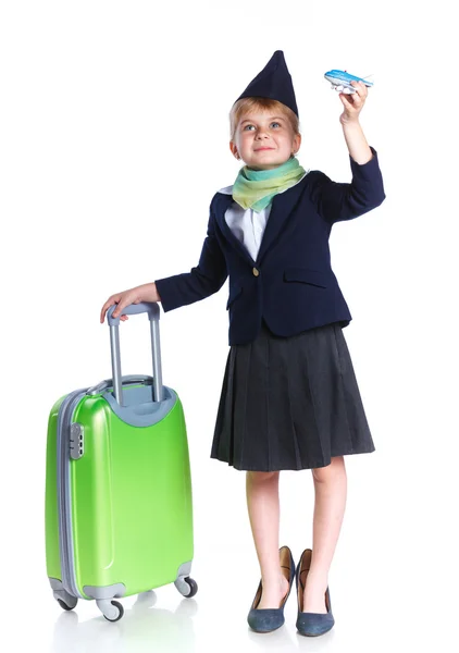 Kleine Stewardess — Stockfoto